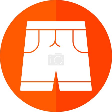 Ilustración de Icono de pantalones cortos, ilustración vectorial diseño simple - Imagen libre de derechos