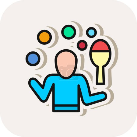 Illustration for Colorful Juggling icon vector illustration simple design - Royalty Free Image