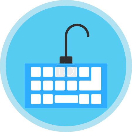 Illustration for Computer keyboard icon, vector illustration simple design - Royalty Free Image