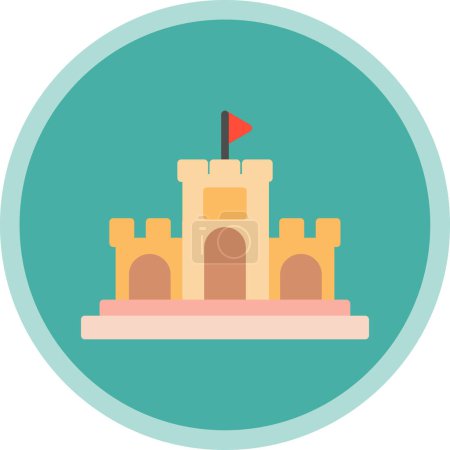 Illustration for Sand castle icon, vector illustration simple design - Royalty Free Image