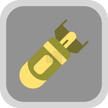 Illustration vectorielle d'icône de bombe aéronautique