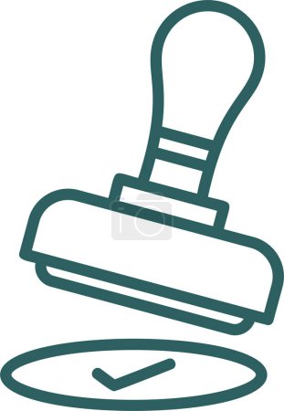 Illustration for Stamp web icon vector illustration - Royalty Free Image