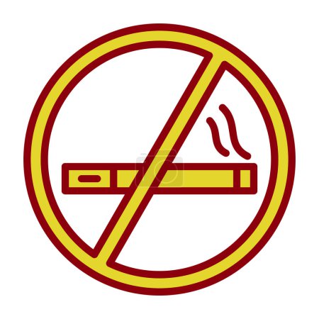 Téléchargez les illustrations : Arrêter de fumer signe vectoriel illustration conception - en licence libre de droit