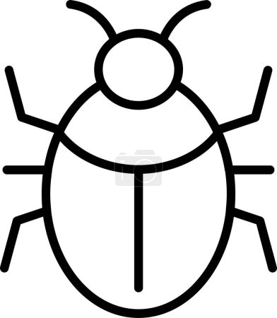 Ilustración de Bug o insecto o signo antivirus. diseño web y diseño móvil - Imagen libre de derechos