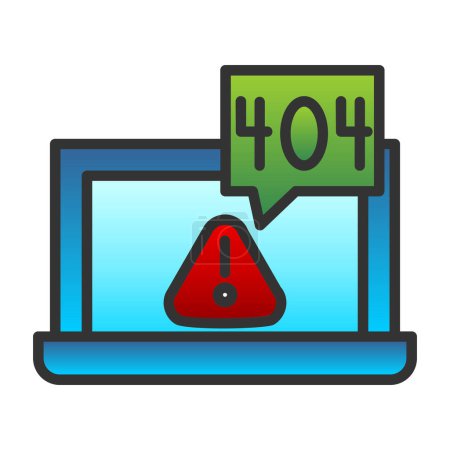 Illustration for 404 computer error - not found on webpage. - Royalty Free Image