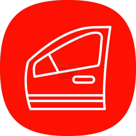 Illustration for Car door. web icon simple illustration - Royalty Free Image