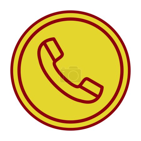 Ilustración de Teléfono icono del auricular, vector ilustración diseño simple - Imagen libre de derechos