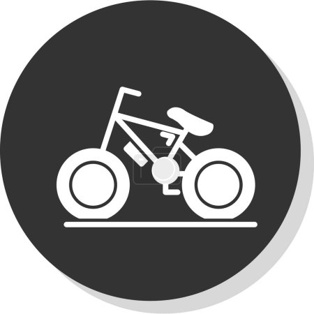 Illustration for Vector illustration of bicycle flat icon - Royalty Free Image