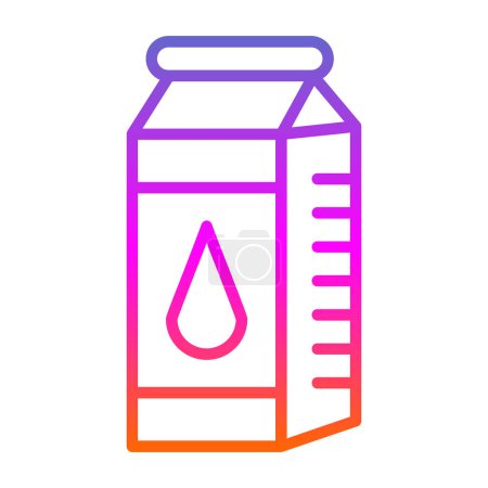 Téléchargez les illustrations : Illustration vectorielle de l'icône de la boîte à lait - en licence libre de droit