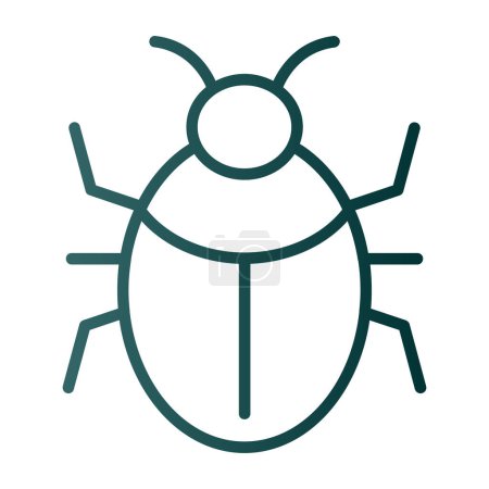 Téléchargez les illustrations : Bug ou insecte ou signe antivirus. web design et design mobile - en licence libre de droit