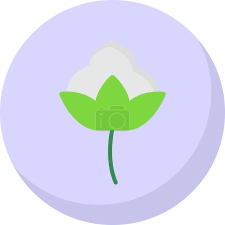 Ilustración de Vector ilustración de icono de flor de algodón - Imagen libre de derechos