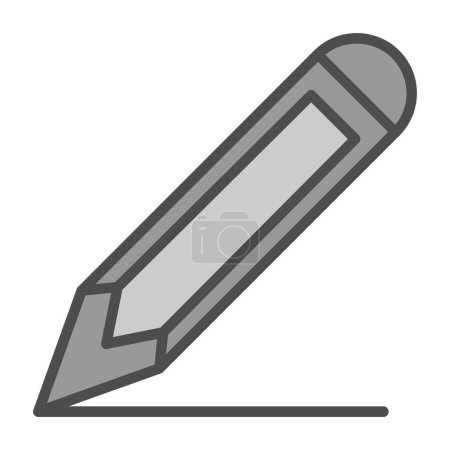 Téléchargez les illustrations : Icône plate crayon. vecteur web illustration simple - en licence libre de droit