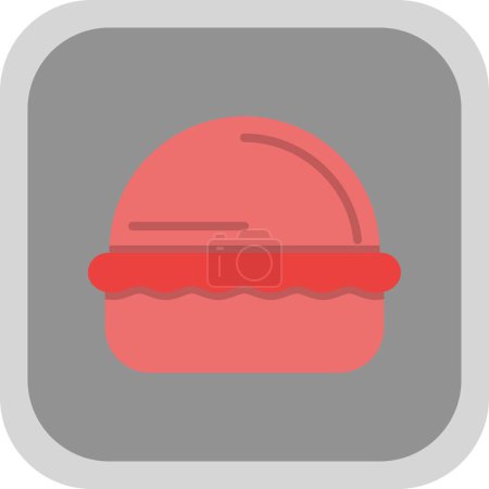 Macarons cake web icon, vector illustration 