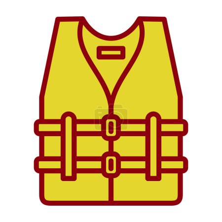 Ilustración de Chaleco salvavidas icono, vector ilustración diseño simple - Imagen libre de derechos