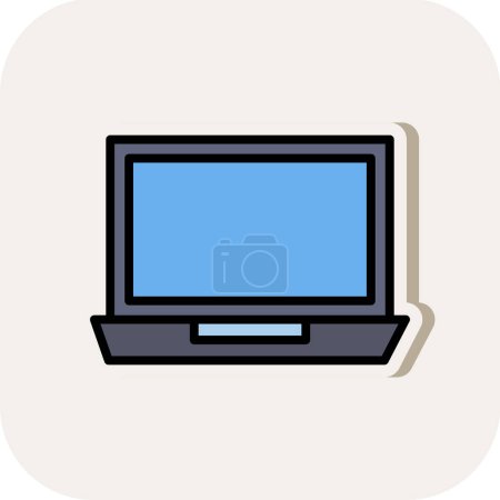 Ilustración de Icono portátil simple, ilustración vectorial - Imagen libre de derechos
