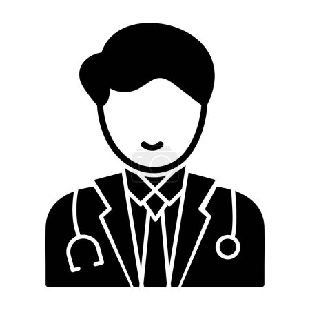 Téléchargez les illustrations : Illustration vectorielle icône médecin simple - en licence libre de droit