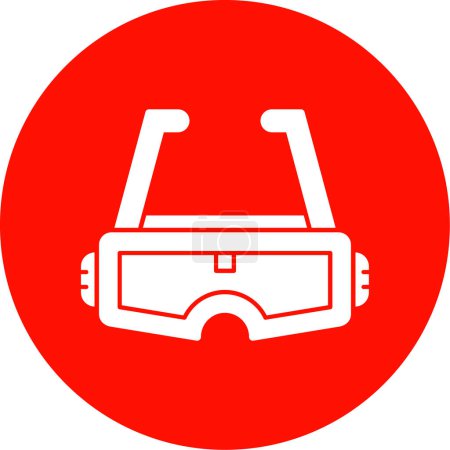 ilustración vectorial del icono de gafas de realidad aumentada