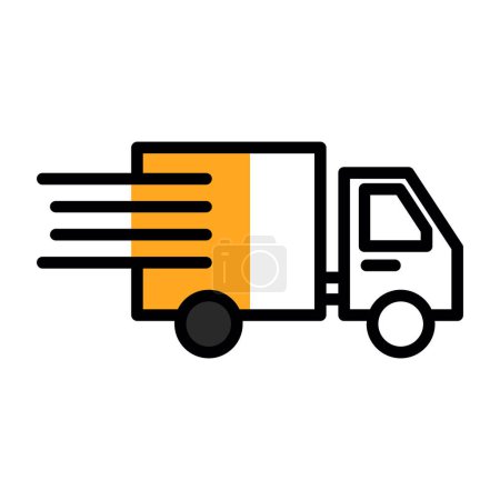 Illustration for Delivery or cargo truck icon - Royalty Free Image