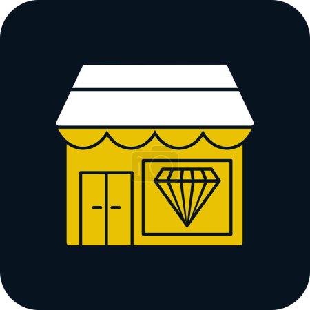 Illustration for Jewelry shop icon with diamond, vector illustration design - Royalty Free Image