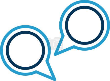 Illustration for Simple flat speech bubbles icon, vector illustration - Royalty Free Image