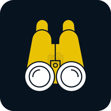 Illustration for Binoculars icon, logo illustration - Royalty Free Image