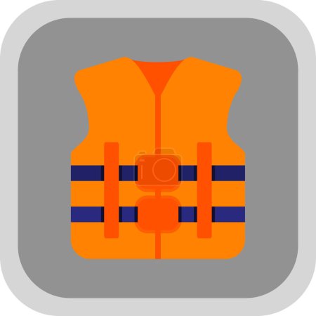 Illustration for Life jacket icon, vector illustration simple design - Royalty Free Image