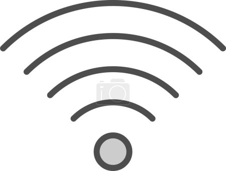 Ilustración de Icono inalámbrico, símbolo wifi, ilustración vectorial - Imagen libre de derechos