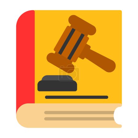 Téléchargez les illustrations : Icône de livre de loi, illustration vectorielle conception simple - en licence libre de droit