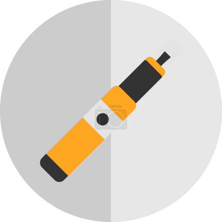 Ilustración de Un cigarrillo electrónico. icono web ilustración simple - Imagen libre de derechos
