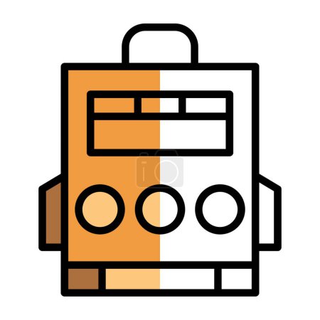 Ilustración de Icono de la mochila, diseño gráfico, ilustración de vectores - Imagen libre de derechos