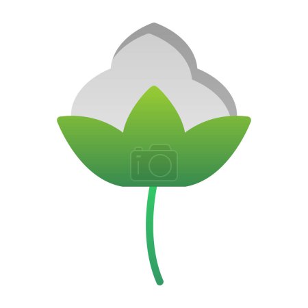 Téléchargez les illustrations : Illustration vectorielle de l'icône fleur de coton - en licence libre de droit