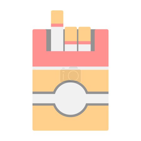 Téléchargez les illustrations : Illustration vectorielle icône cigarette - en licence libre de droit