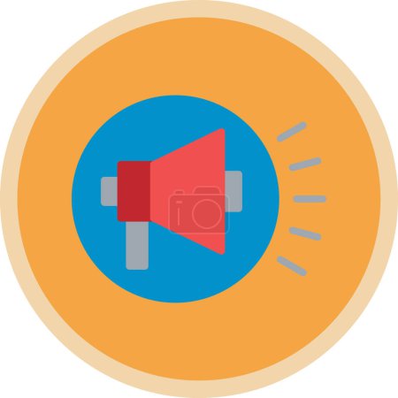 Illustration for Megaphone icon, campaign concept vector illustration - Royalty Free Image