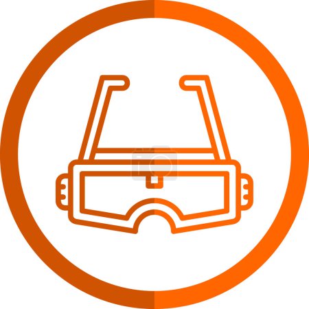 ilustración vectorial del icono de gafas de realidad aumentada
