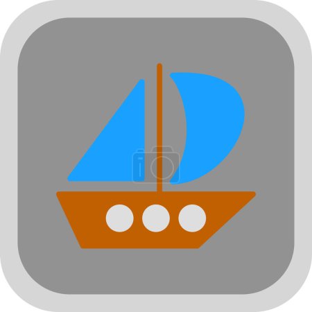 Illustration for Sailing boat icon. outline illustration of sailing boat vector icon for web - Royalty Free Image