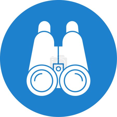 Ilustración de Icono de prismáticos, ilustración del logotipo - Imagen libre de derechos