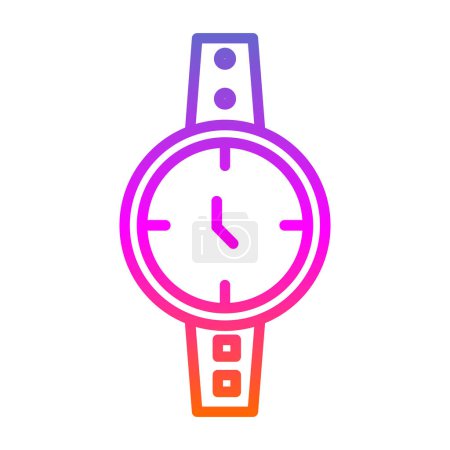 Téléchargez les illustrations : Illustration vectorielle de l'icône de la montre-bracelet - en licence libre de droit