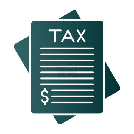Ilustración de Impuestos. Icono web ilustración simple - Imagen libre de derechos