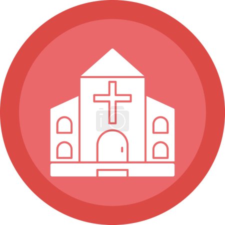 Ilustración de Icono de la iglesia, ilustración vectorial diseño simple - Imagen libre de derechos