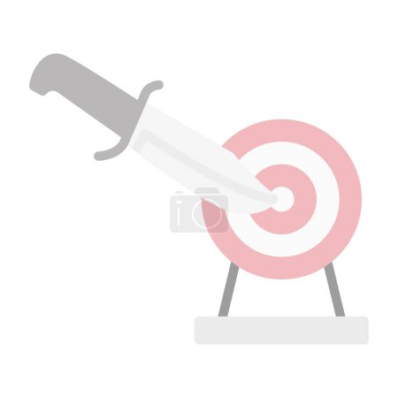 Illustration for Knife throwing flat icon, vector illustration - Royalty Free Image