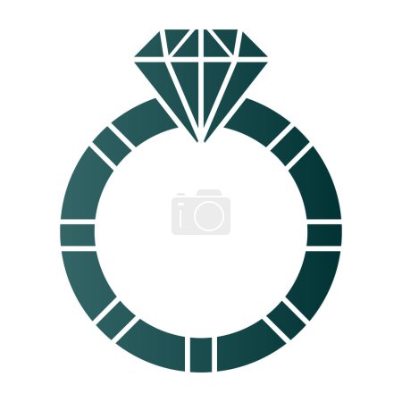 Ilustración de Icono del anillo de diamantes, ilustración vectorial - Imagen libre de derechos