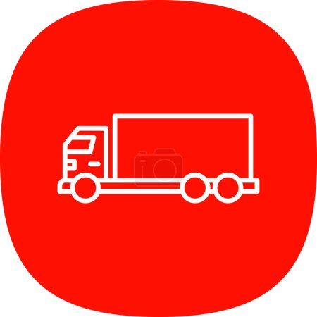 Téléchargez les illustrations : Livraison service camion isolé icône vecteur illustration conception - en licence libre de droit