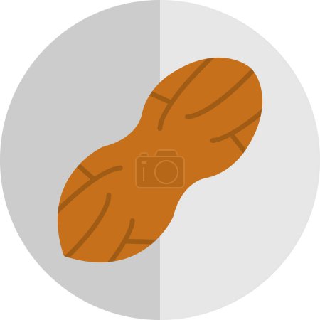 Illustration for Peanut web icon, vector illustration - Royalty Free Image
