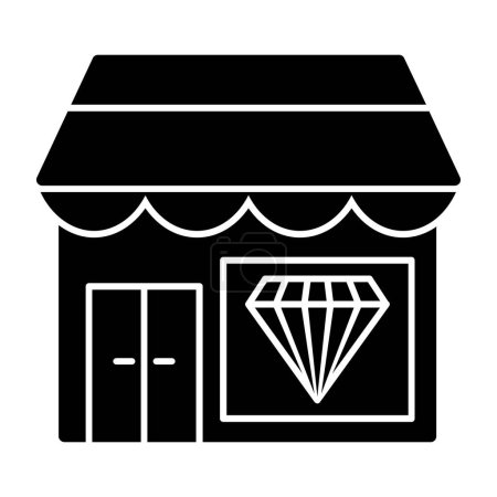 Ilustración de Icono de joyería con diamante, diseño de ilustración vectorial - Imagen libre de derechos