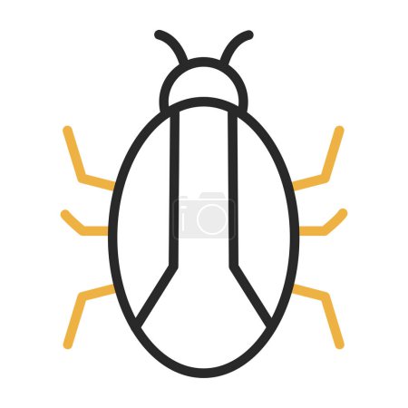 Téléchargez les illustrations : Bug icône plate, illustration vectorielle - en licence libre de droit