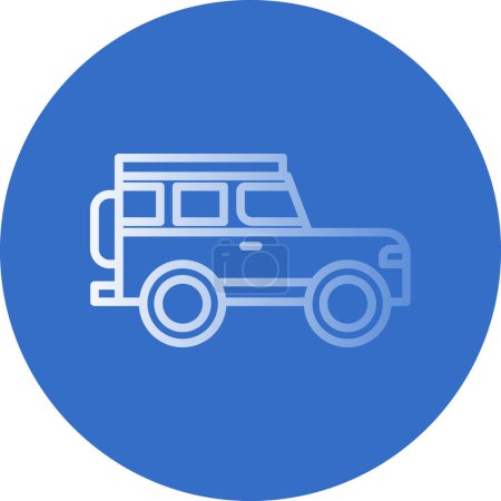 Téléchargez les illustrations : Jeep. Icône Web illustration simple - en licence libre de droit