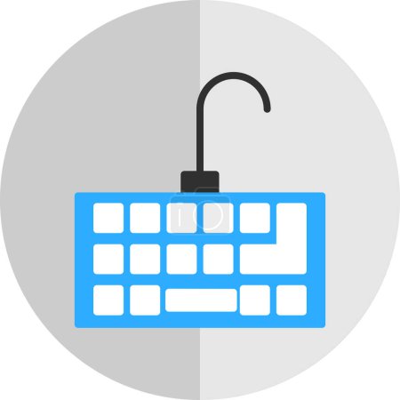 Ilustración de Icono del teclado del ordenador, ilustración vectorial diseño simple - Imagen libre de derechos