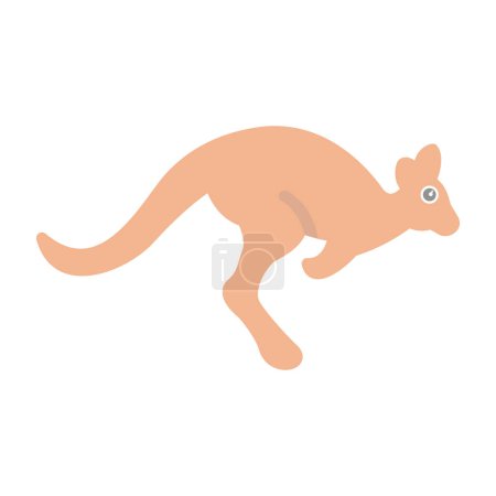 Illustration for Kangaroo icon, symbol of Australia, simple style - Royalty Free Image