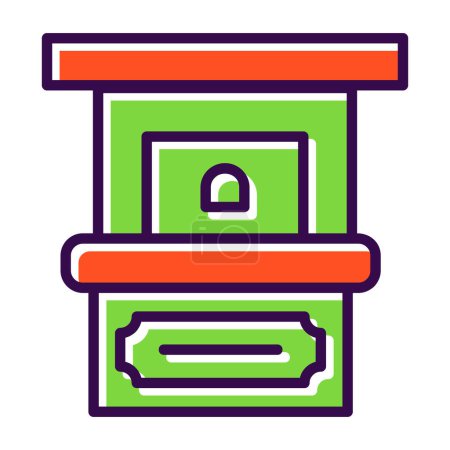 Illustration for Ticket office icon vector illustration - Royalty Free Image