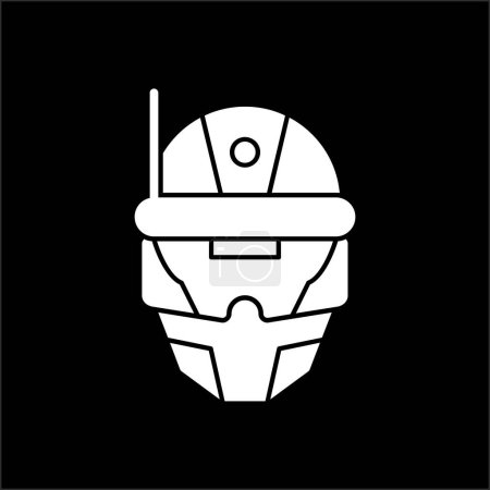 Illustration for Cyberspace Helmet icon vector illustration - Royalty Free Image
